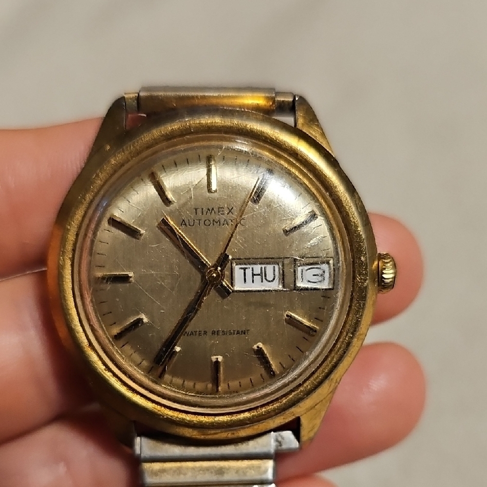VTG 1979 Timex Automatic Viscount Day Date WR  Watch. Needs Bateries - Picture 3 of 8